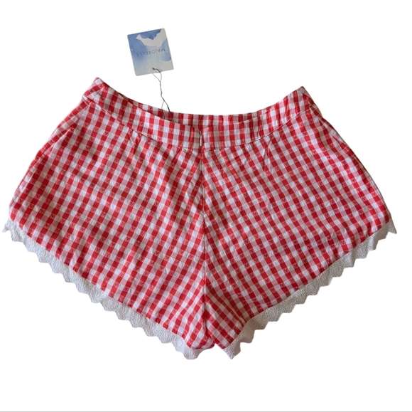 Majorelle Peggy Hot Short In White And Red Check sz L NWT - Picture 5 of 9